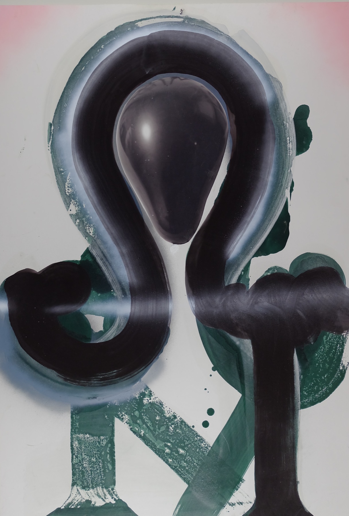 Opera — astratta verde e nero